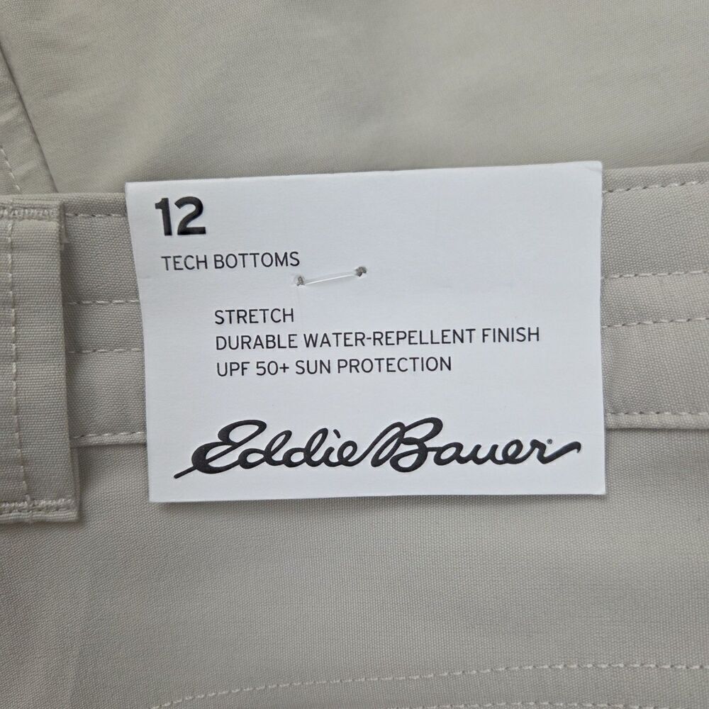 NEW Eddie Bauer Women's Tech Short 7” Pumice (Khaki) Women’s 12 SEE DESC - Picture 7 of 11